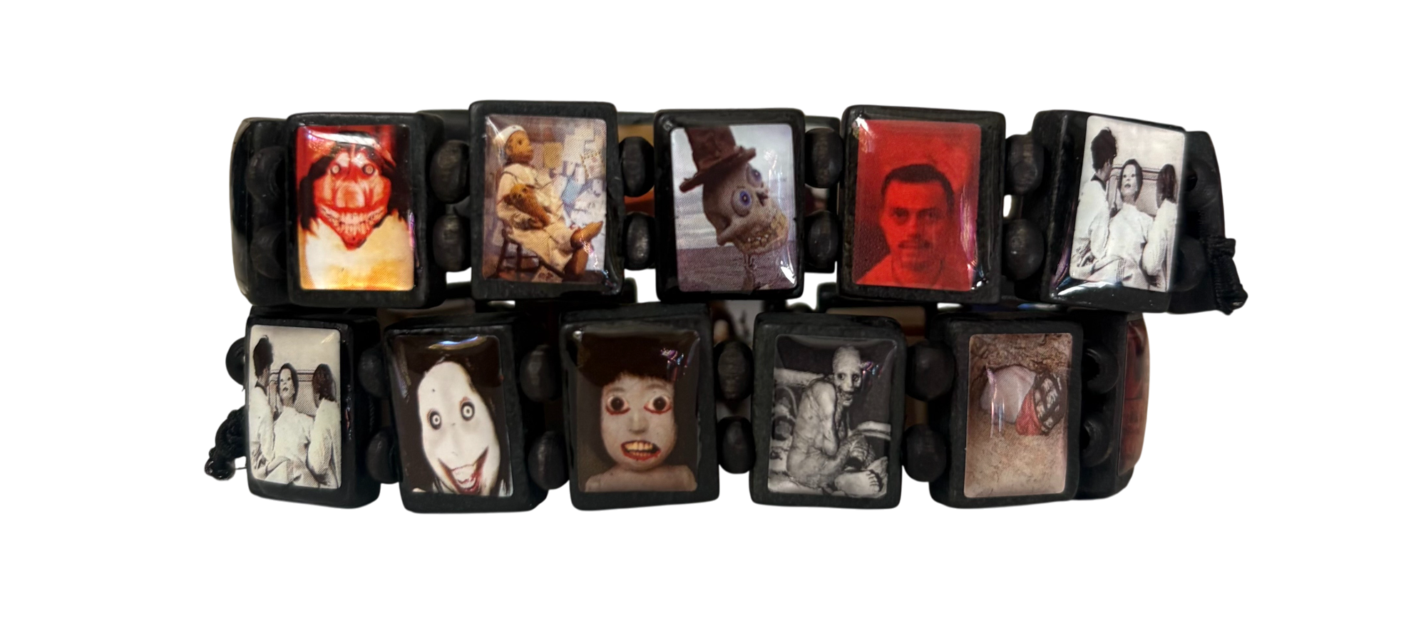 Creepypasta 2 pack wooden bracelet (Double Sided)